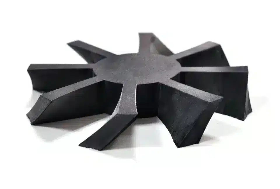 水刀切割 of rubber impeller sample